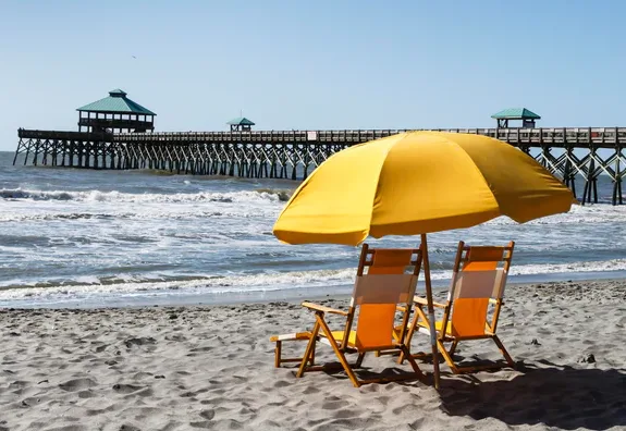 Beach Chairs at Folly Pier